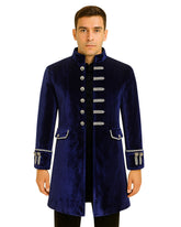 Men's Blue Velvet Gothic Coat