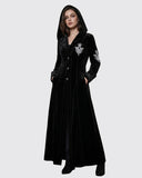 Women Scary Halloween Costume Gothic Hooded Velvet Coat