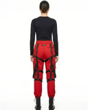 Women's Red Techwear Cargo Pants