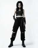 Women’s Techwear Separate Cargo Pants – Multi-Pocket Streetwear