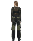 Women's Techwear Cargo Pants Black Green