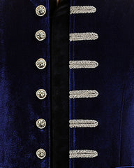 Men's Blue Velvet Gothic Coat