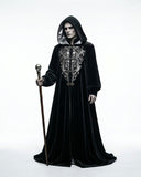 Skull Halloween Costume Gothic Hooded Halloween Robe