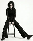 Teen Girl Contrast Stitch Black Jeans