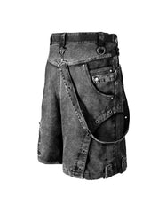 Men's Trippprs Raw Edge gothic straight leg pants with raw hem and minimalist design