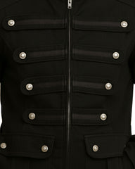 Men's Black Gothic Military Jacket