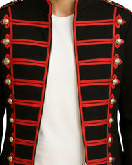 Men’s Black & Red Military Jacket