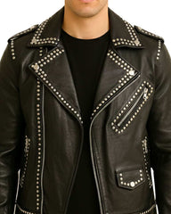 Silver Studded Moto Jacket