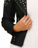 Black Spike Leather Jacket