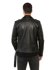 Black Rocker Studded Leather Jacket