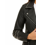Dani Black Studded Leather Jacket