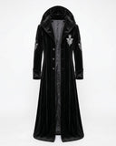 Women Scary Halloween Costume Gothic Hooded Velvet Coat