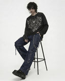 Unisex Convertible Gothic Punk Cargo Pants with Straps, Chains & Zippers