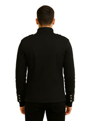 Men's Black Gothic Military Jacket