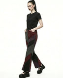 Women's Gothic Patchwork Flare Pants – Alternative Bell Bottom Trousers