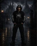 Unisex Black Tribal Graphic Hoodie – Zip Up Sweatshirt