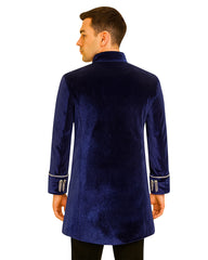 Men's Blue Velvet Gothic Coat
