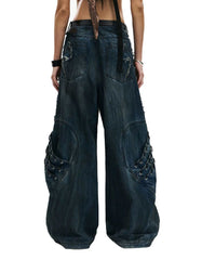 Personsoul Armor Raw Edge Jeans with structured armor design and raw edge detailing at TRIPPPRS