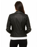 Dani Black Studded Leather Jacket