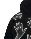 Black Glow Hands Graphic Hoodie – Unisex Streetwear