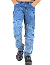 Patchwork Denim Jeans