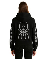 Unisex Black Tribal Graphic Hoodie – Zip Up Sweatshirt