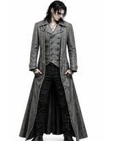Men’s Distressed Gothic Long Coat