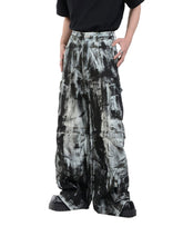 Men’s Oversized Tie-Dye Cargo Jeans