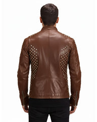 Maroon Studded Jacket