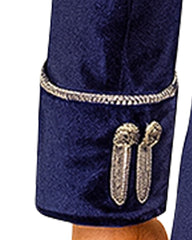 Men's Blue Velvet Gothic Coat