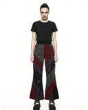 Women's Gothic Patchwork Flare Pants – Alternative Bell Bottom Trousers