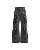 Coffin Pocket Denim Suit – Men’s Double Denim Jacket & Wide Leg Jeans Set