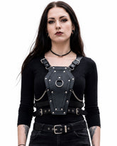 Women’s Gothic Coffin Body Harness with Chains