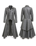 Men’s Distressed Gothic Long Coat