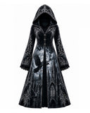 Women’s Gothic Raven Cathedral Hooded Coat