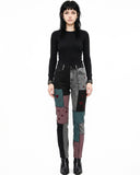 Women's Patchwork Jeans - Gothic Alternative Denim Pants