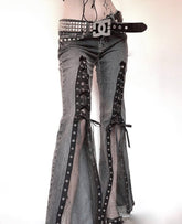 Gothic Halloween Skull & Pumpkin Pants – Spooky Streetwear Style