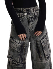 Midnight Rebel Cargo Jeans