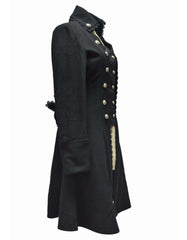 Women's Black Gothic Long Coat