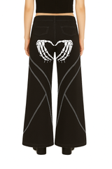 Spider Web Embroidered Baggy Jeans - American Streetwear Style for Women