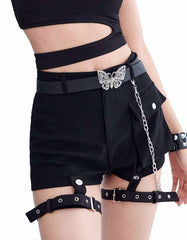 High Waist Denim Mini Shorts