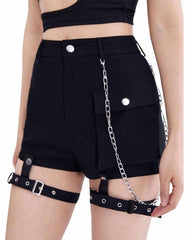 High Waist Denim Mini Shorts