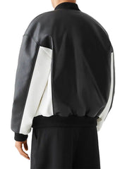 Leather Embroidered Baseball Jacket -  -  - Trippprs