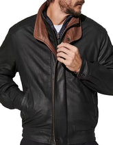 Men's Sheepskin Leather Jacket - - - Trippprs