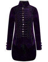 Purple Velvet Gothic Tailcoat - - - Trippprs