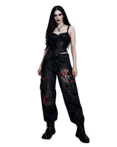 Utility Denim Cargo Pants For Women
