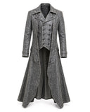 Men’s Distressed Gothic Long Coat