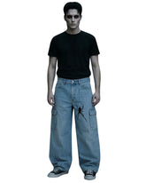 Graphic Baggy Jeans Men Phantom