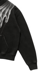 Unisex Gothic Spider Hoodie – Black Web Streetwear Sweatshirt