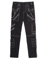 Men's Gothic Punk Rock Pants Casual Cargo Pants Hip Hop Fashion Zippers Streetwear